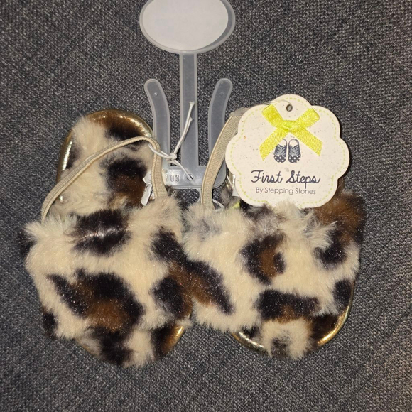 Stepping Stones Other - Kids Stepping Stones Slippers Brown/Gold Size 3